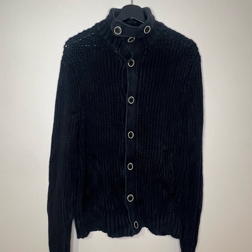 Guess Button-Up Knit Heavy Cardigan